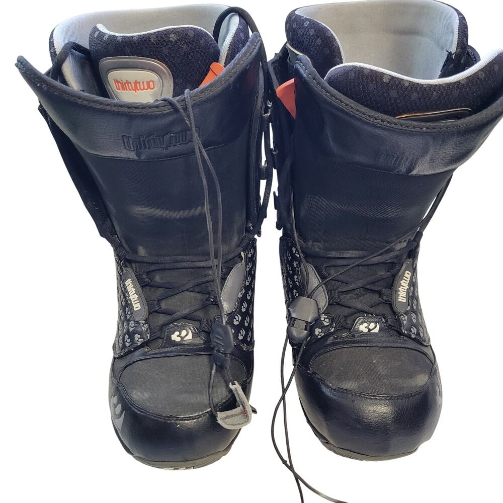 Thirty Two Black Lashed Men's Snowboard Boots Size 12 9726-2Clo4
